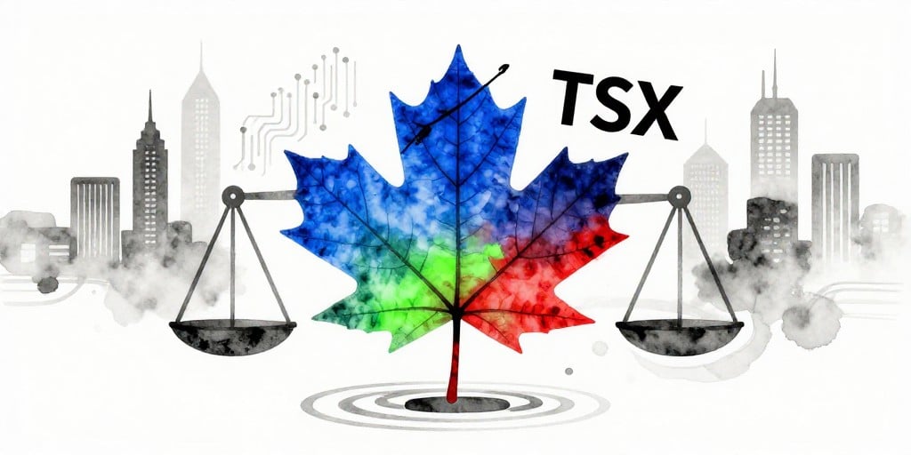 Canadian TSX Falls 1.5% as Tech, Finance Suffer Geopolitical & Yield Headwinds